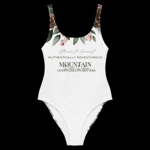 Exclusive Print Design White One-Piece Swimsuit